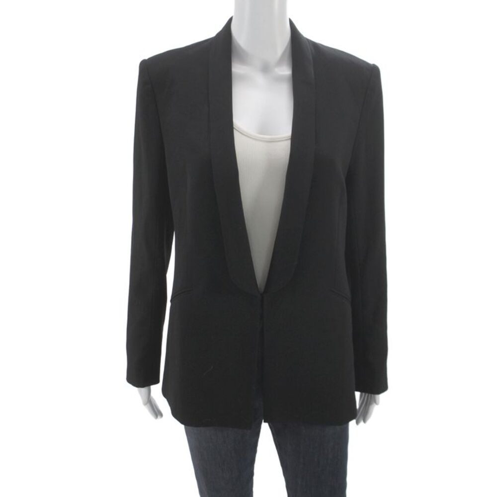 Alice + Olivia Women Black Long Sleeve Polyester Blazer Size 8